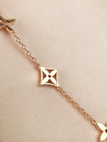 [Radiant Gem]¯STAR AND SUN 7 MOTIFS GOLD BRACELET