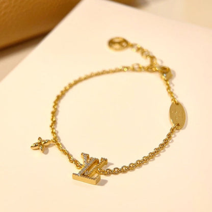 [Radiant Gem]¯LOGO STAR MOTIF GOLD BRACELET
