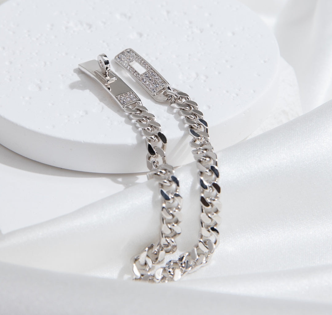 [Radiant Gem]¯KELLY CHAIN SILVER DIAMOND BRACELET