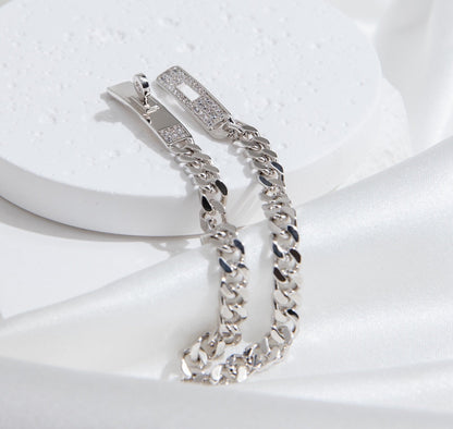 [Radiant Gem]¯KELLY CHAIN SILVER DIAMOND BRACELET