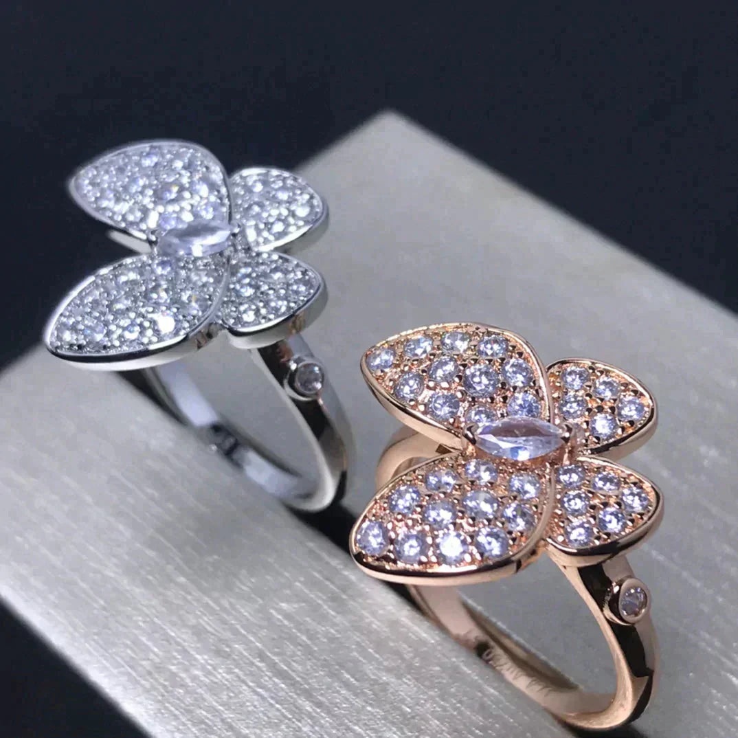 [Radiant Gem]¯BUTTERFLY PINK GOLD DIAMOND RING
