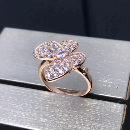 [Radiant Gem]¯BUTTERFLY PINK GOLD DIAMOND RING