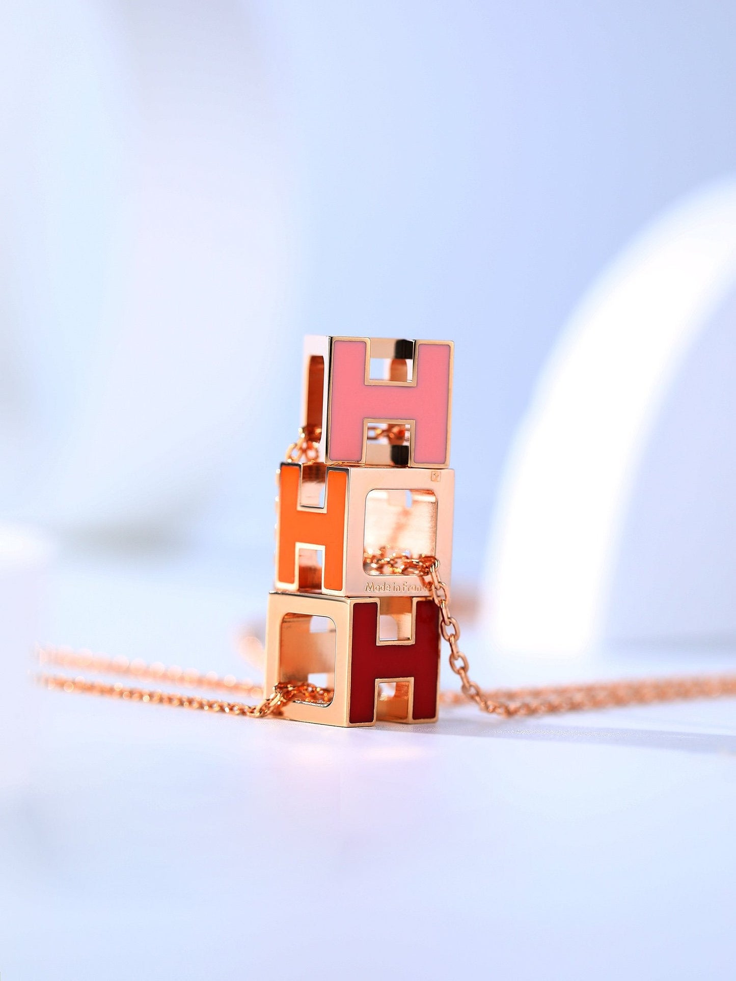 [Radiant Gem]¯H CAGE PINK GOLD NECKLACE