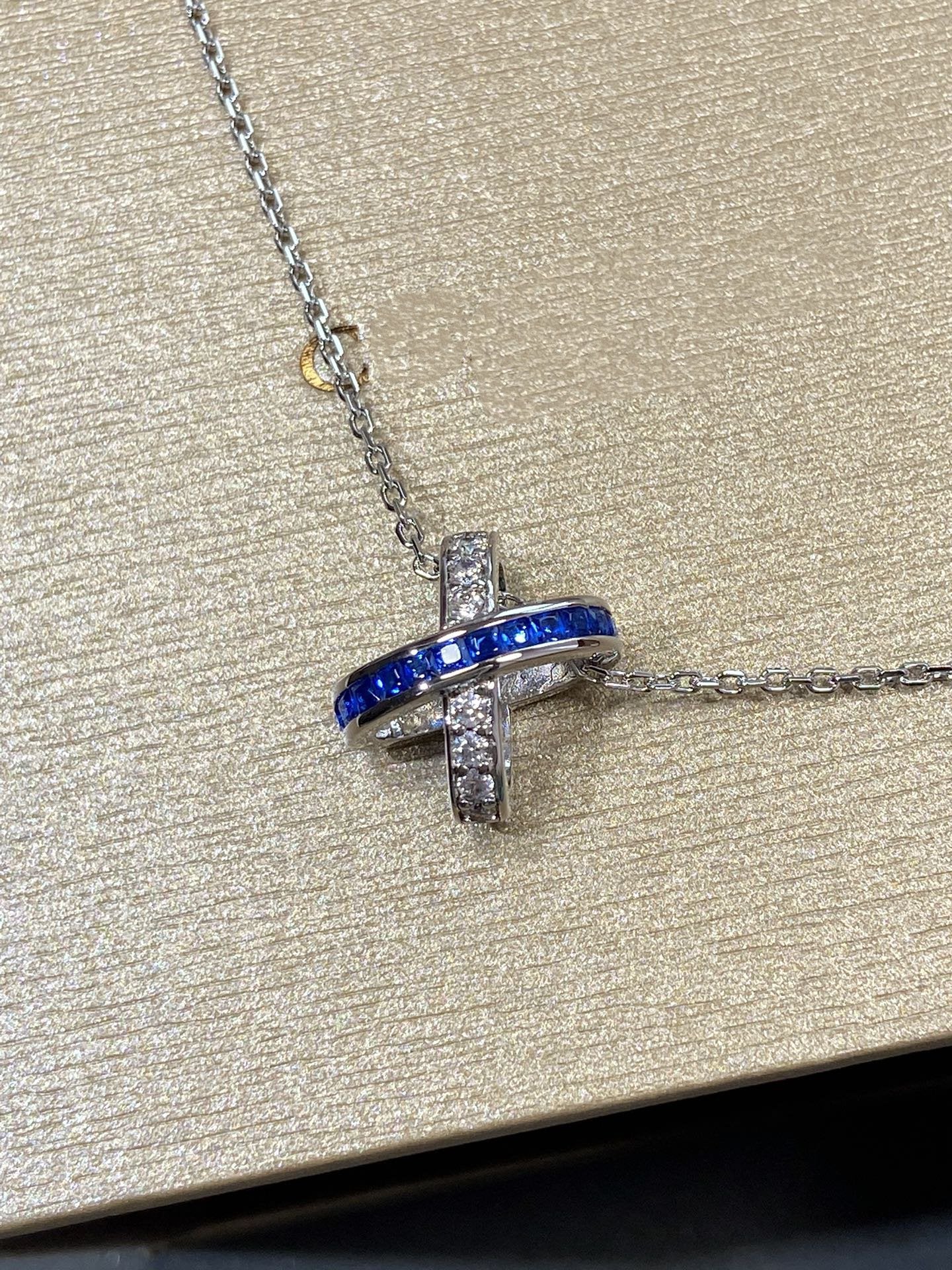 [Radiant Gem]¯LIENS DIAMOND SILVER NECKLACE