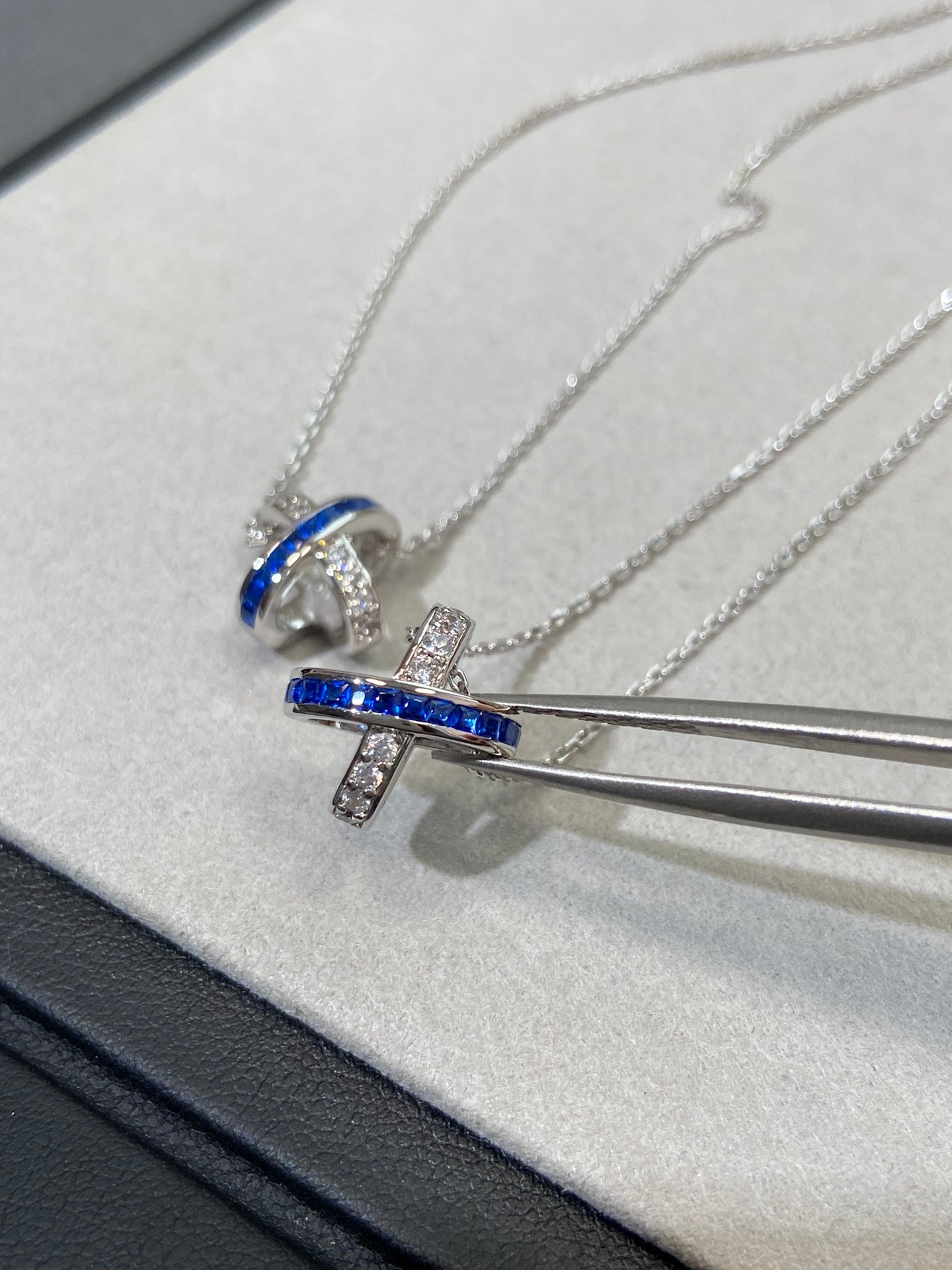 [Radiant Gem]¯LIENS DIAMOND SILVER NECKLACE