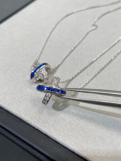 [Radiant Gem]¯LIENS DIAMOND SILVER NECKLACE