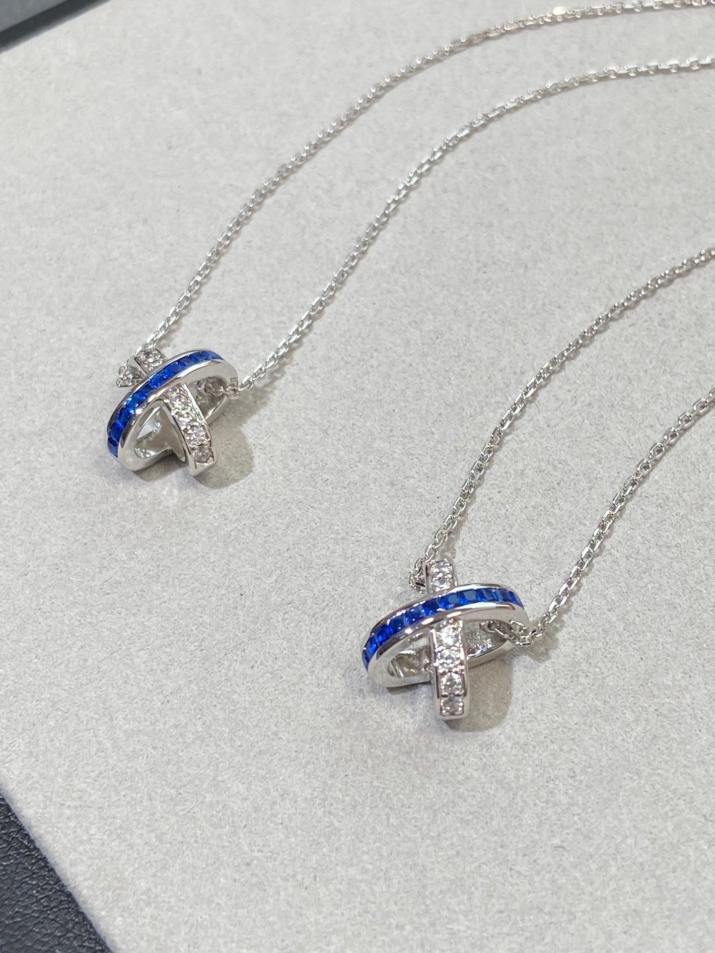 [Radiant Gem]¯LIENS DIAMOND SILVER NECKLACE