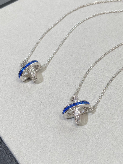[Radiant Gem]¯LIENS DIAMOND SILVER NECKLACE