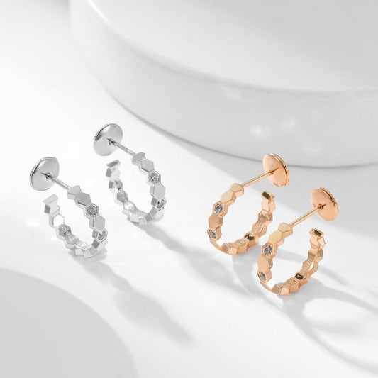 [Radiant Gem]¯BEE LOVE DIAMOND HOOP EARRINGS