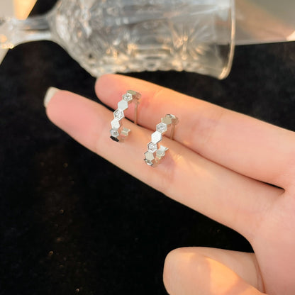 [Radiant Gem]¯BEE LOVE DIAMOND HOOP EARRINGS