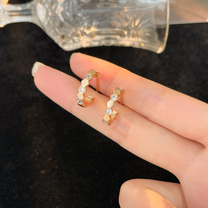 [Radiant Gem]¯BEE LOVE DIAMOND HOOP EARRINGS
