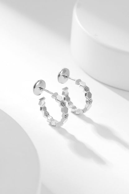 [Radiant Gem]¯BEE LOVE DIAMOND HOOP EARRINGS