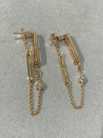 [Radiant Gem]¯CHAINE CHAOS DIAMOND DROP EARRINGS
