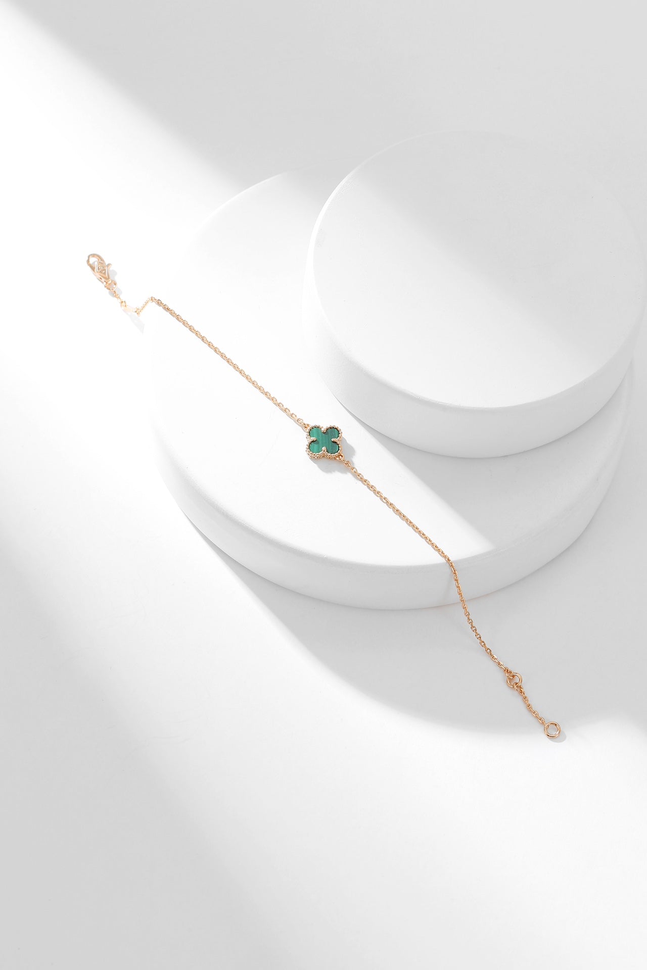 [Radiant Gem]¯CLOVER BRACELET MALACHITE 1 MOTIF