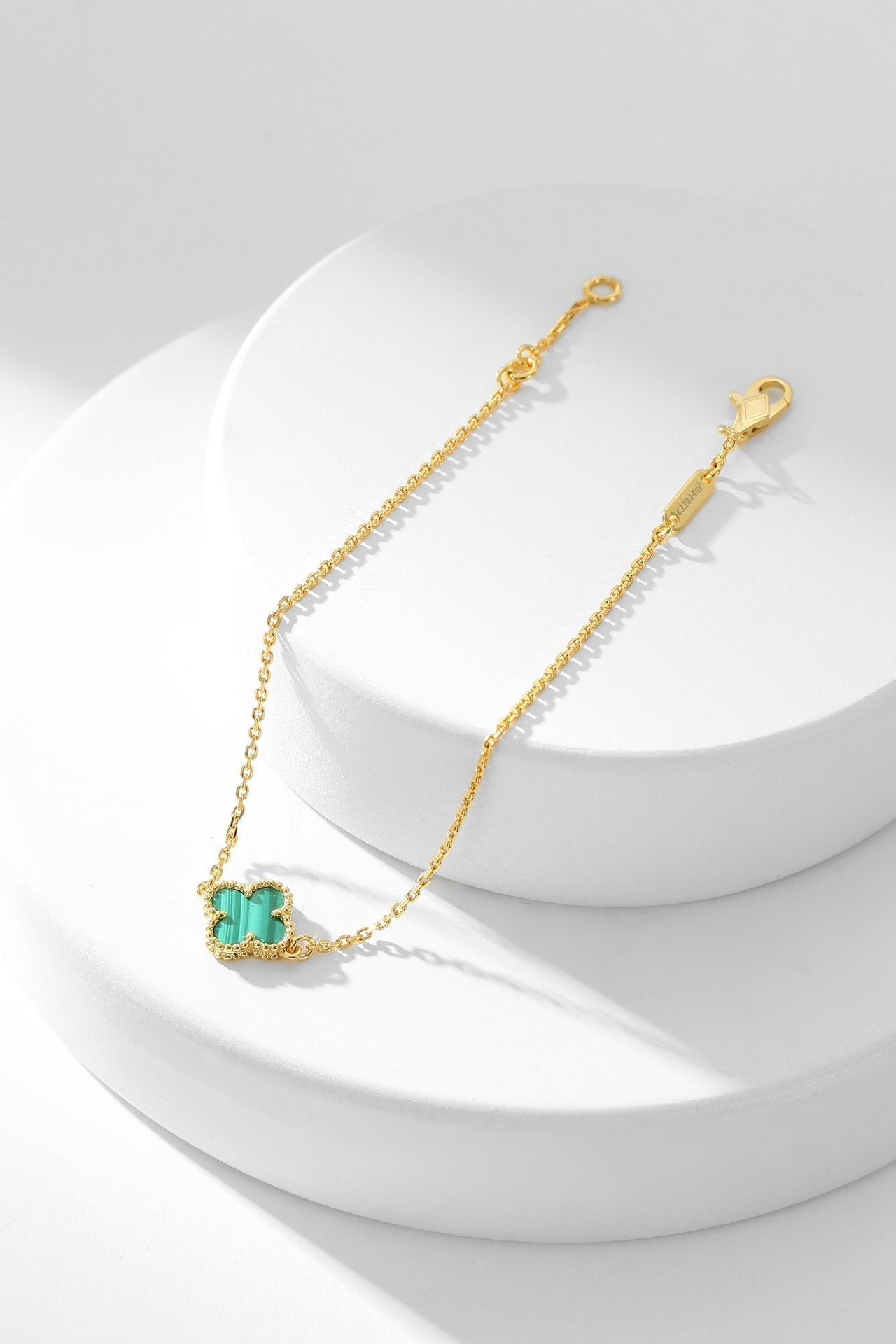 [Radiant Gem]¯CLOVER BRACELET MALACHITE 1 MOTIF