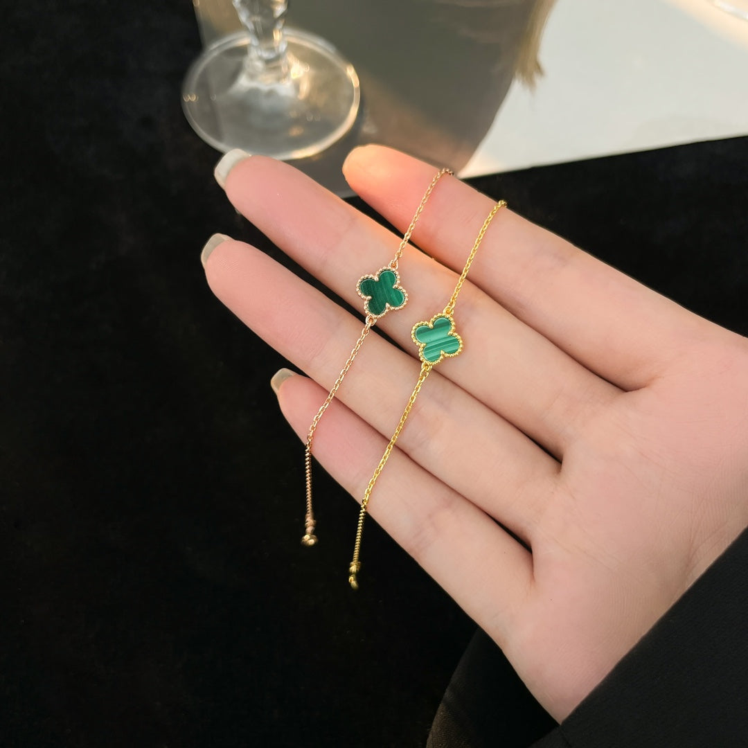 [Radiant Gem]¯CLOVER BRACELET MALACHITE 1 MOTIF