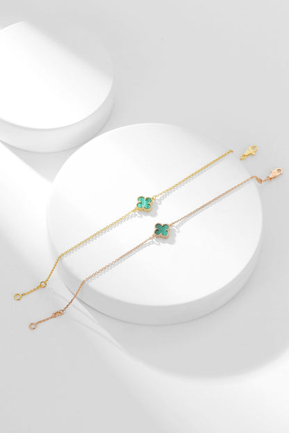 [Radiant Gem]¯CLOVER BRACELET MALACHITE 1 MOTIF
