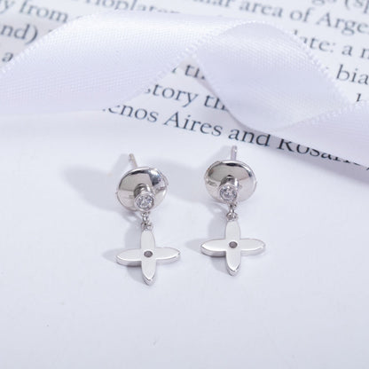 [Radiant Gem]¯VIDYLLE SILVER DIAMOND MINI DROP EARRINGS