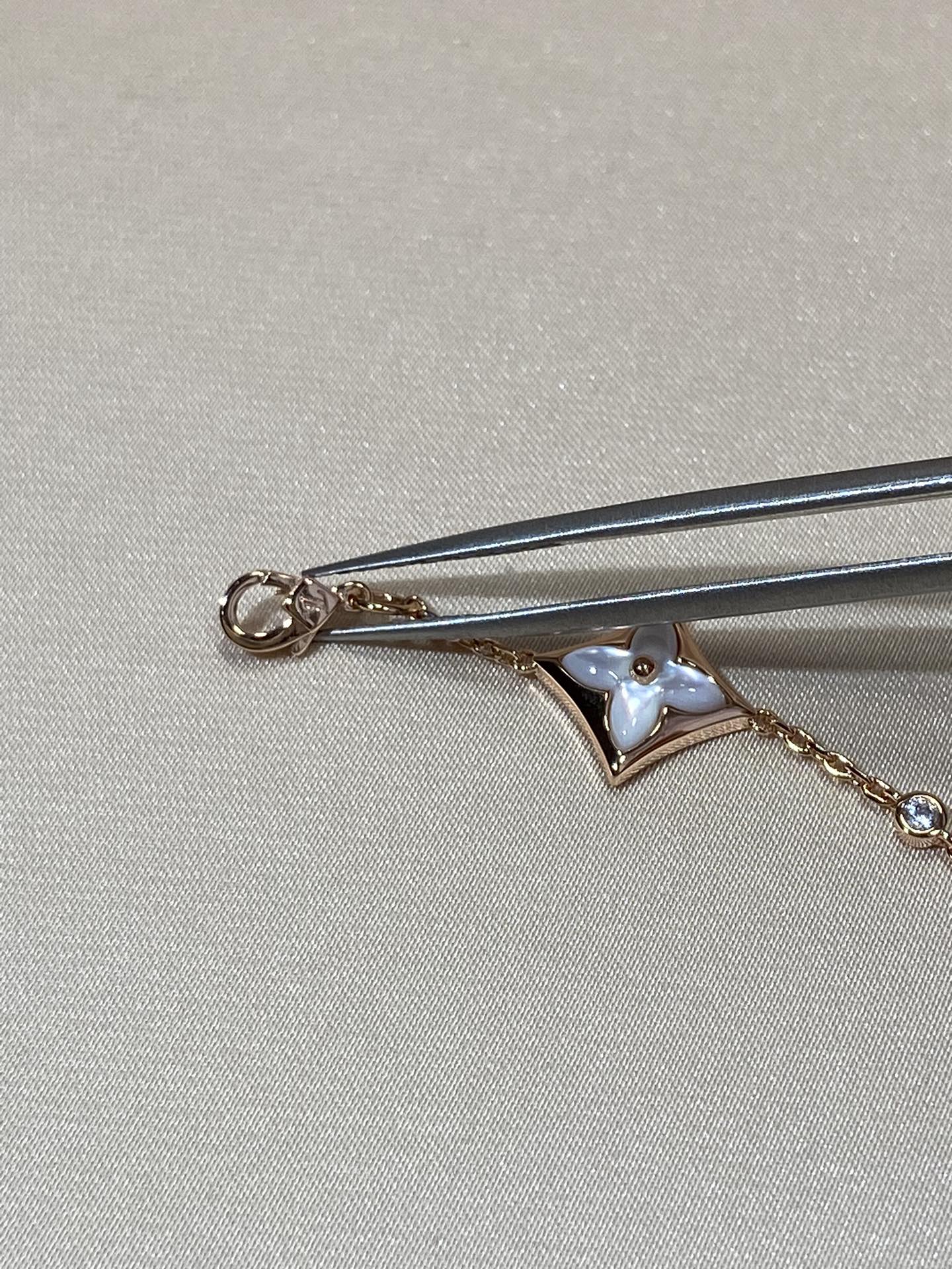 [Radiant Gem]¯STAR 4 MOTIF MOP DIAMOND PINK GOLD BRACELET