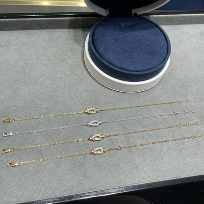[Radiant Gem]¯FORCE 10 DIAMOND CHAIN LINK PINK GOLD BRACELET