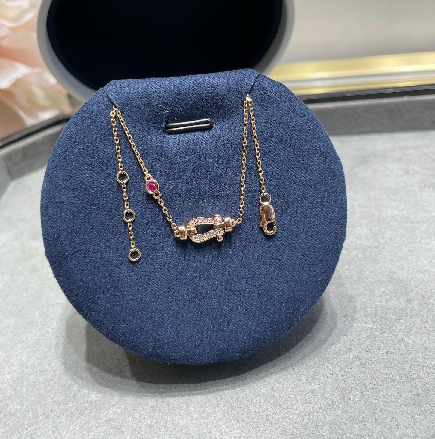 [Radiant Gem]¯FORCE 10 DIAMOND CHAIN LINK PINK GOLD BRACELET