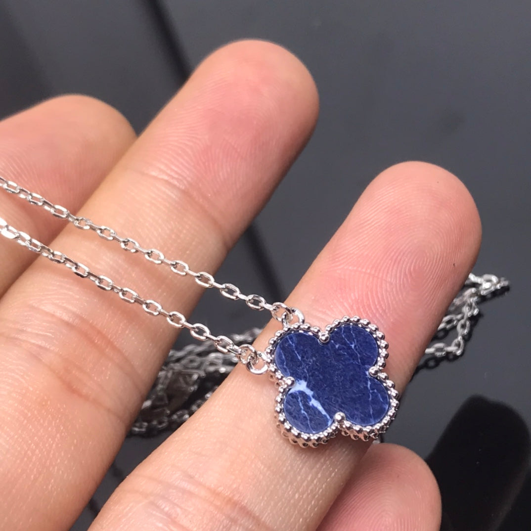 [Radiant Gem]¯CLOVER PIETERSITE SILVER LONG NECKLACE