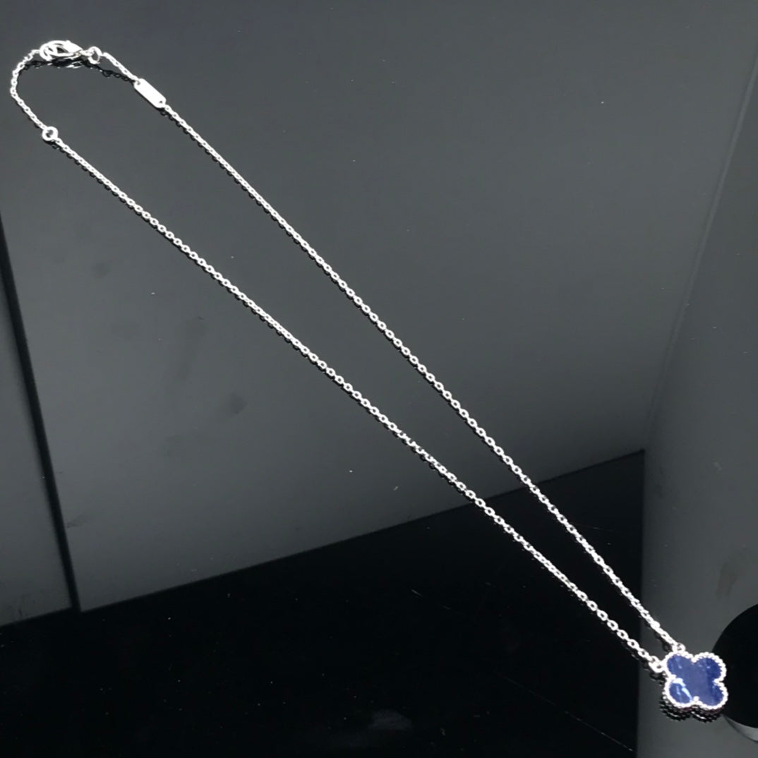 [Radiant Gem]¯CLOVER PIETERSITE SILVER LONG NECKLACE