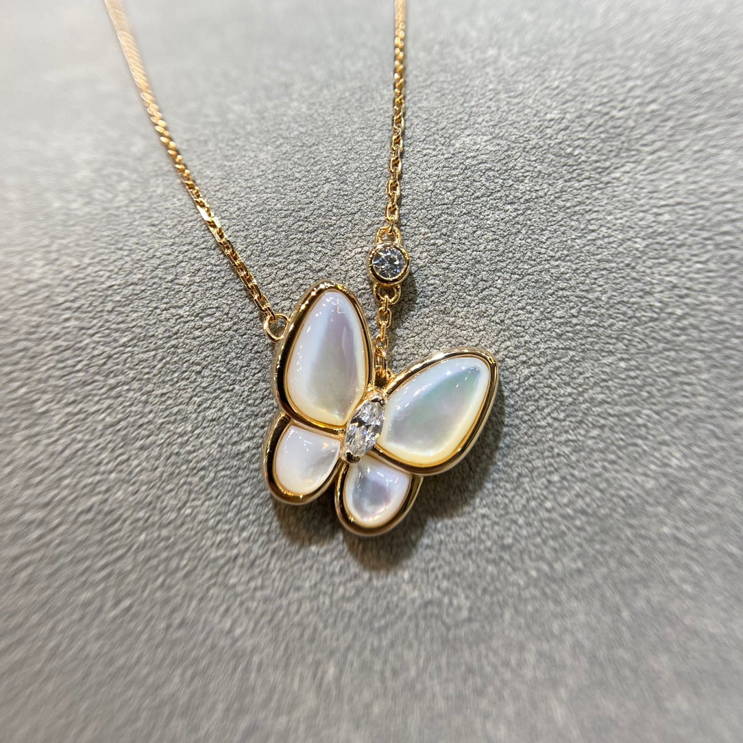 [Radiant Gem]¯BUTTERFLY MOP DIAMOND NECKLACE