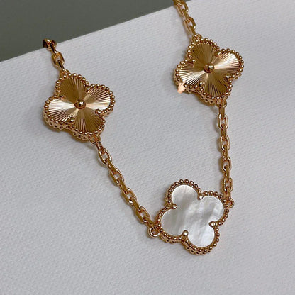 [Radiant Gem]New CLOVER WHITE PEARL MOP 5 MOTIF BRACELET COLLECTION