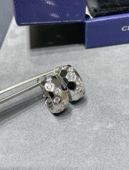 [Radiant Gem]¯BEE LOVE DIAMOND HOOP EARRINGS