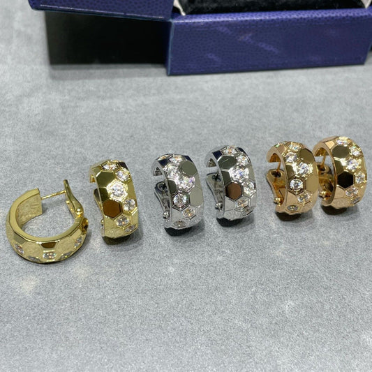 [Radiant Gem]¯BEE LOVE DIAMOND HOOP EARRINGS
