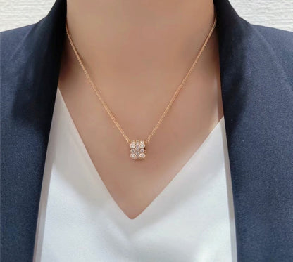 [Radiant Gem]¯BEE LOVE DIAMOND PAVED 3 ROW NECKLACE