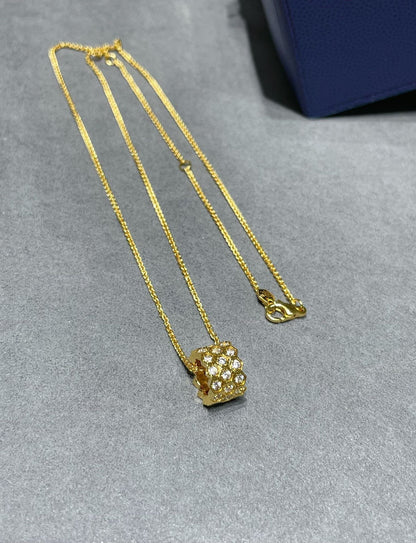 [Radiant Gem]¯BEE LOVE DIAMOND PAVED 3 ROW NECKLACE