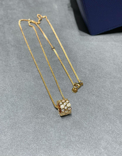 [Radiant Gem]¯BEE LOVE DIAMOND PAVED 3 ROW NECKLACE