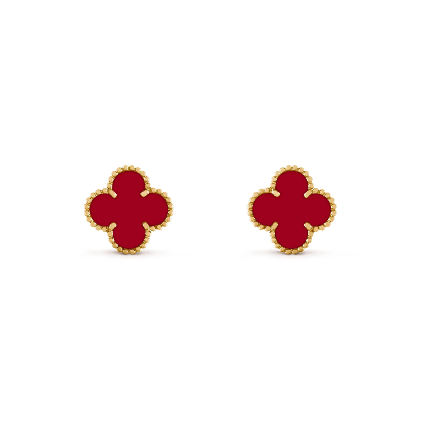 [Radiant Gem]¯CLOVER MEDIUM 1 MOTIFS CARNELIAN  EARRINGS