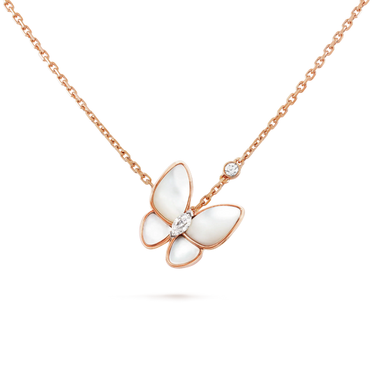 [Radiant Gem]¯BUTTERFLY MOP DIAMOND NECKLACE