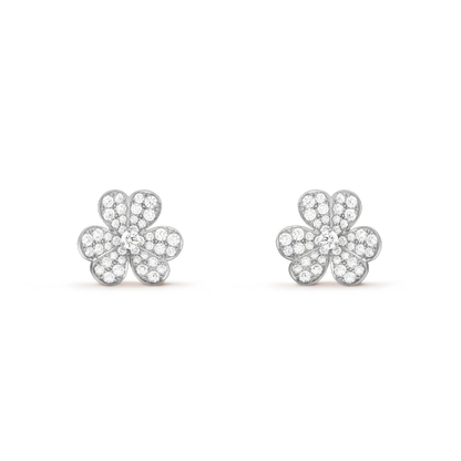 [Radiant Gem]¯CLOVER COMOS DIAMOND EARRINGS SILVER