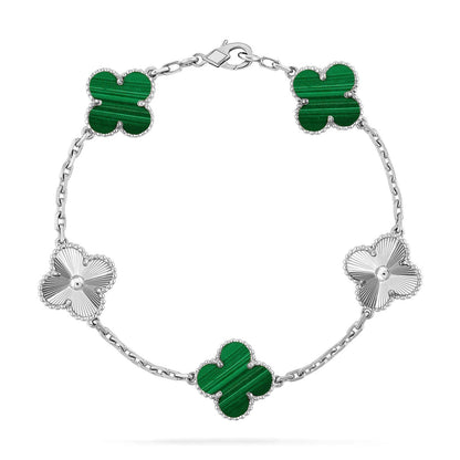 [Radiant Gem]New  CLOVER 5 MOTIF MALACHITE BRACELET COLLECTION