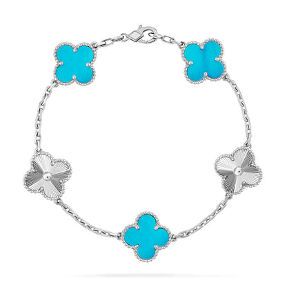 [Radiant Gem]New  CLOVER 5 MOTIF TURQUOISE BRACELET COLLECTION