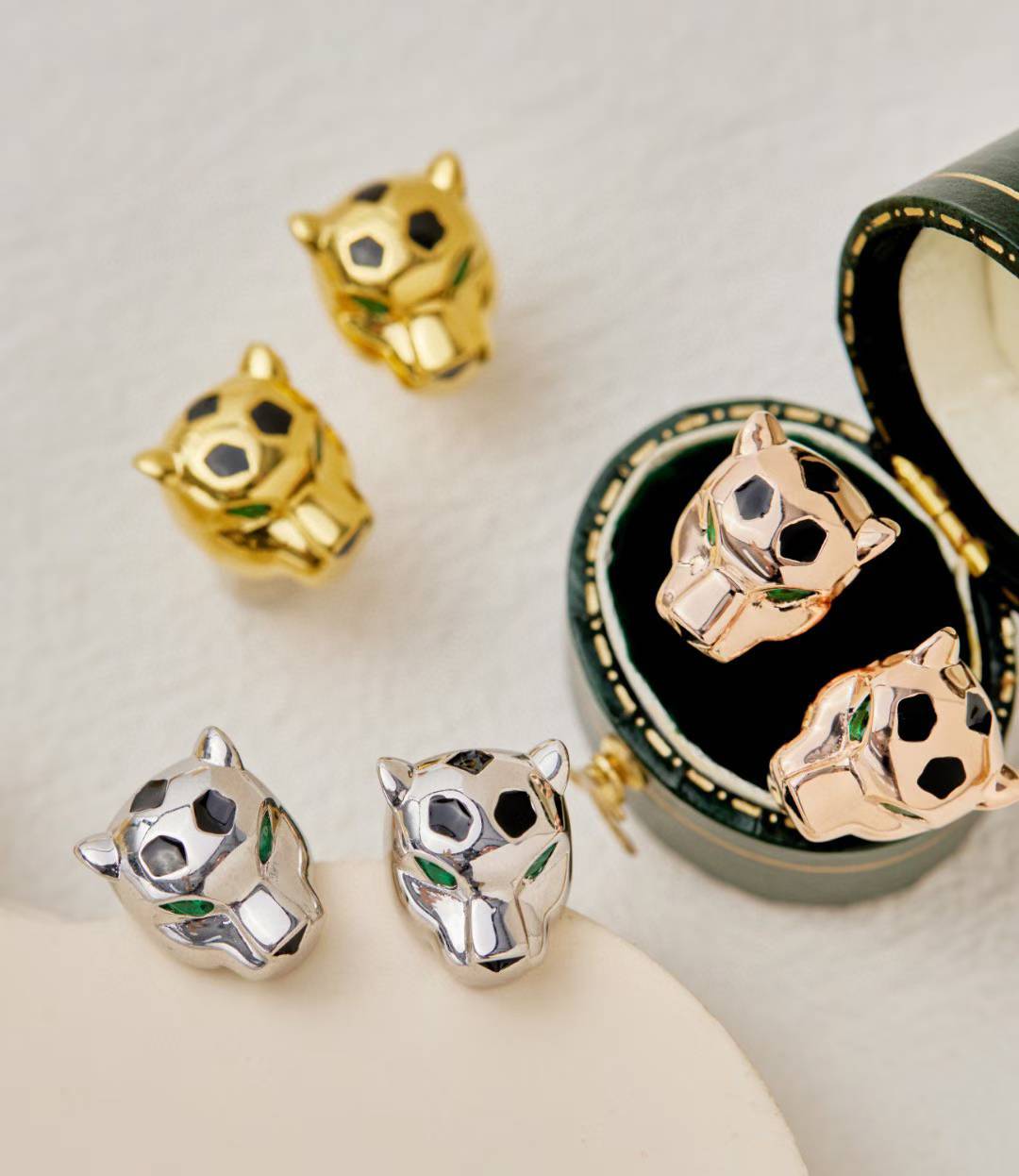 [Radiant Gem] CHRRTAH-PRINT STUD EARRINGS, THREE COLORS
