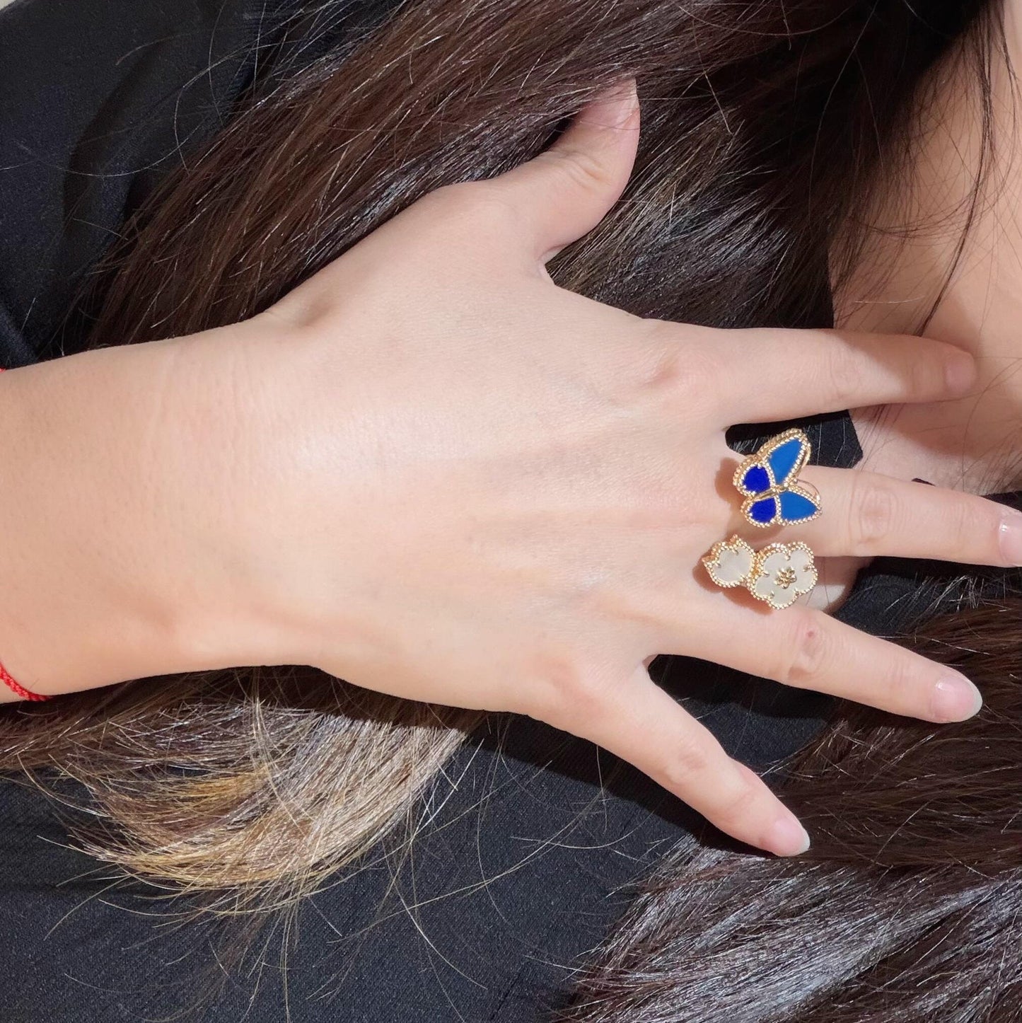 [Radiant Gem] 2026 NEW MODEL SPRING LUCKY 3 MOTIF GOLD RING
