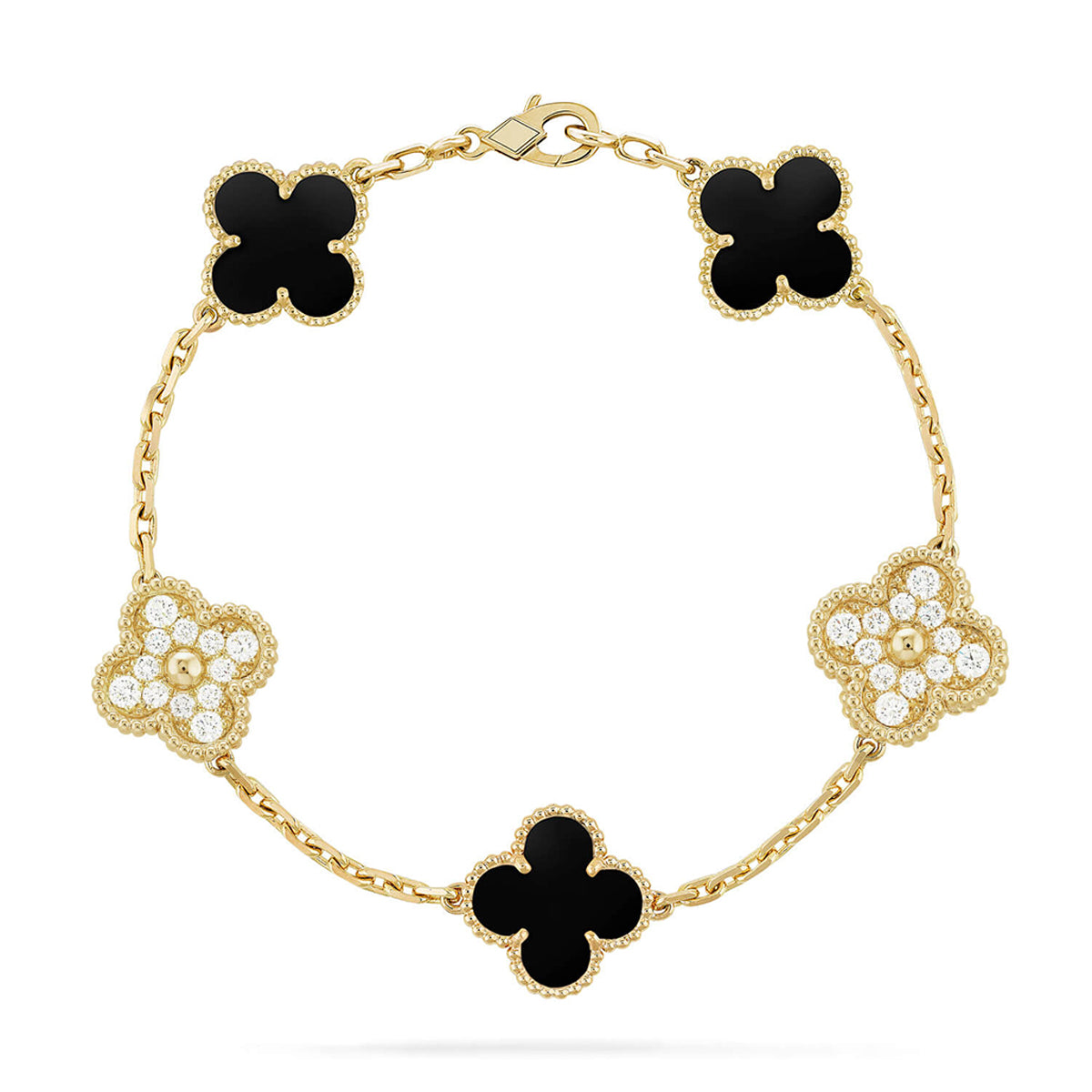 [Radiant Gem]New CLOVER 5 MOTIF ONYXS BRACELET COLLECTION