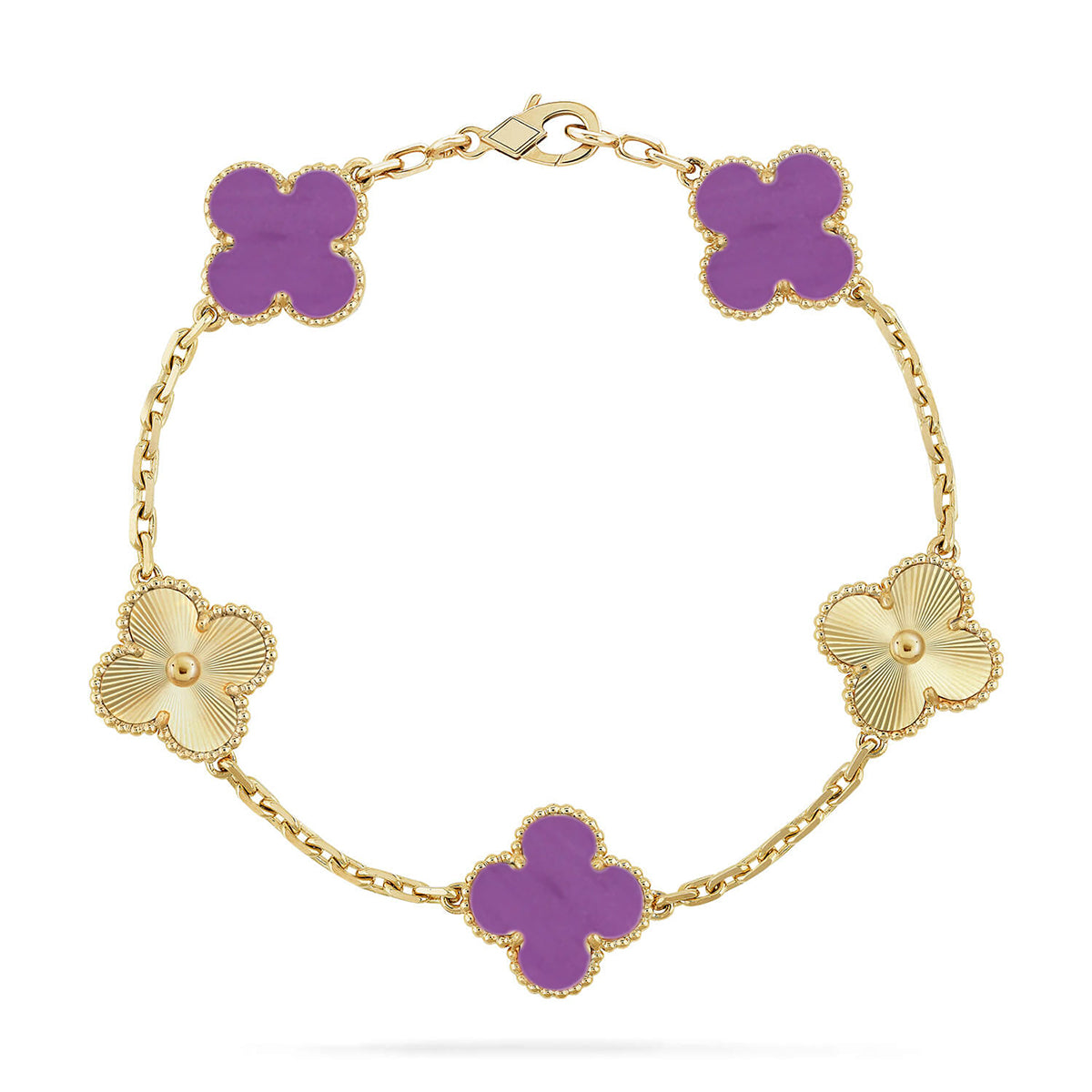 [Radiant Gem]New  CLOVER 5 MOTIF VIOLET BRACELET COLLECTION