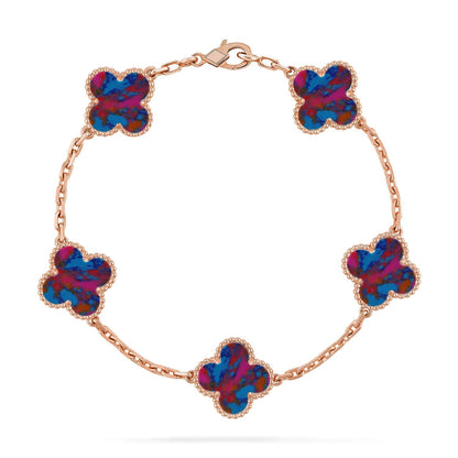 [Radiant Gem]New CLOVER 5 MOTIF COLOR GEMSTONES BRACELET COLLECTION