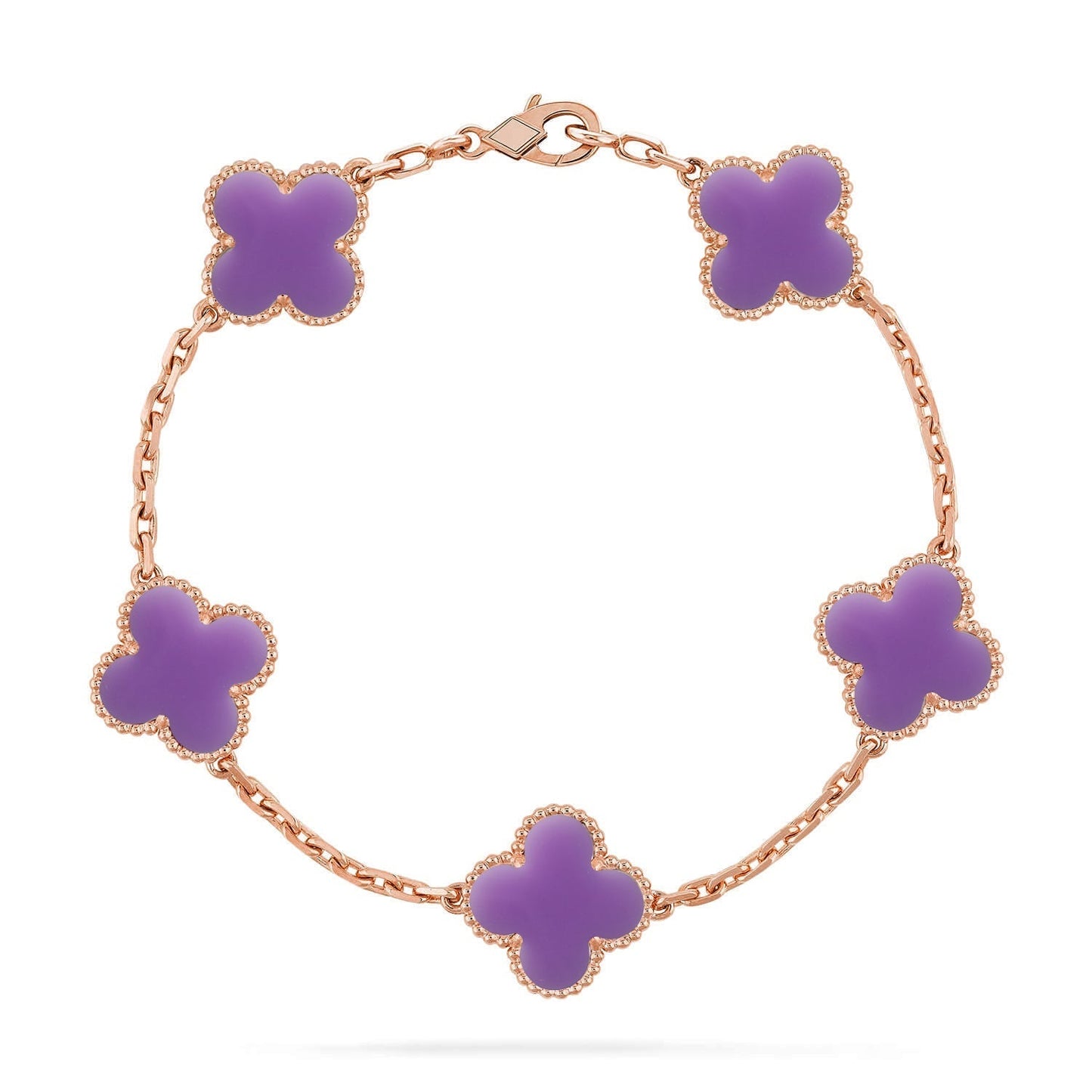 [Radiant Gem]New CLOVER 5 MOTIF LIGHT PURPLE BRACELET COLLECTION