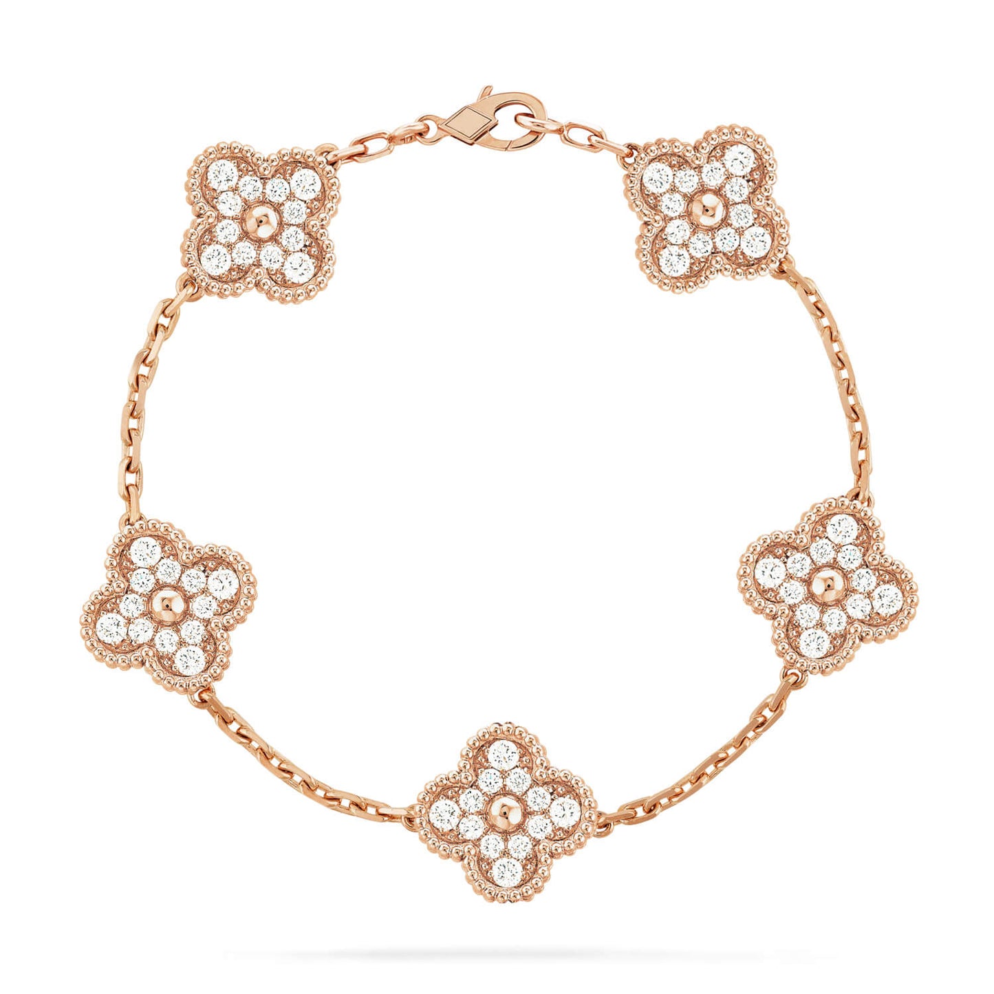 [Radiant Gem] New  CLOVER 5 MOTIF FULL DIAMOND BRACELET COLLECTION
