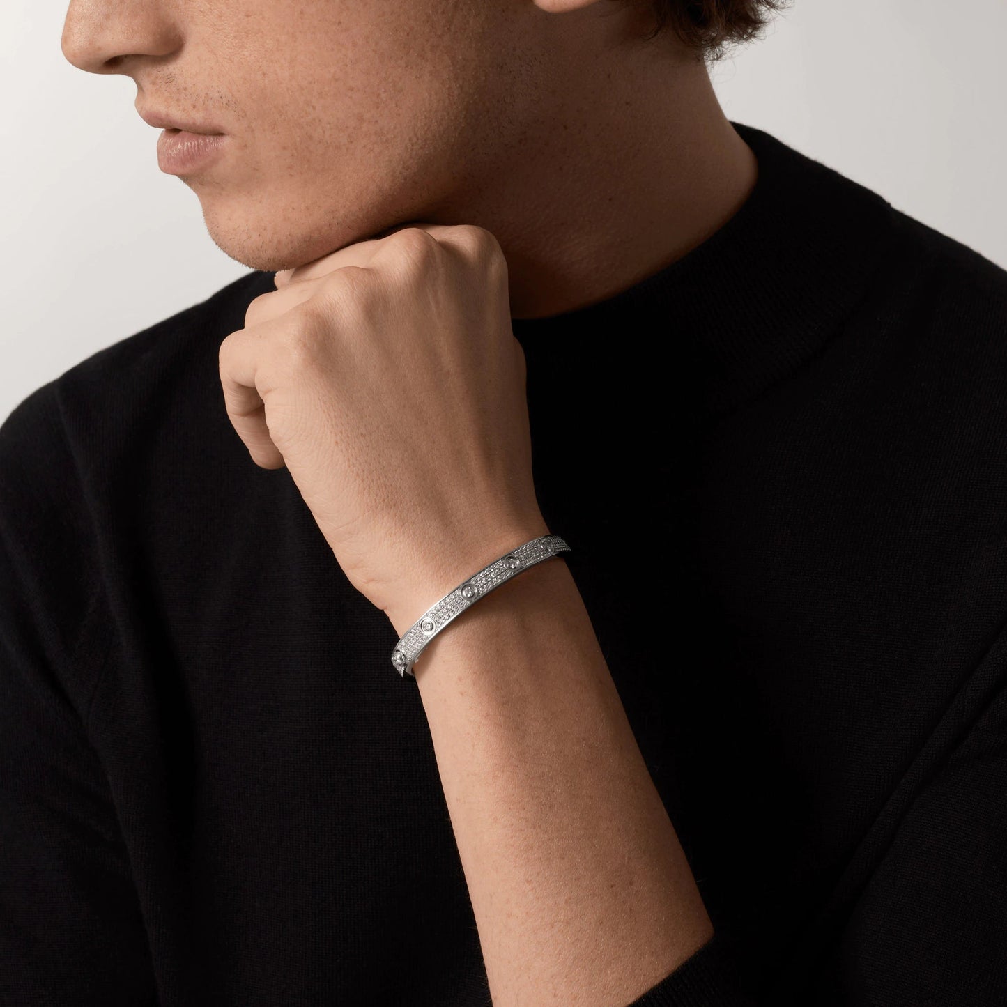 [Radiant Gem]¯LOVE BRACELET 6.1MM DIAMOND-PAVED 10 BIG DIAMONDS