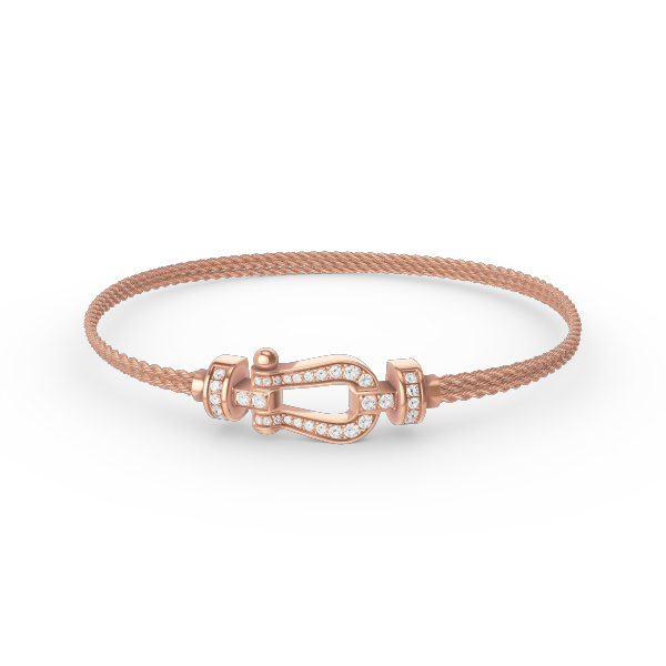 [Radiant Gem]¯FORCE SMALL HORSESHOE  DIAMOND CHAIN ROPE BRACELET