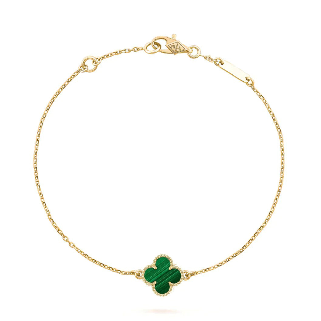 [Radiant Gem]¯CLOVER BRACELET MALACHITE 1 MOTIF