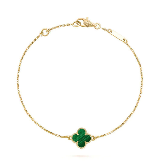 [Radiant Gem]¯CLOVER BRACELET MALACHITE 1 MOTIF